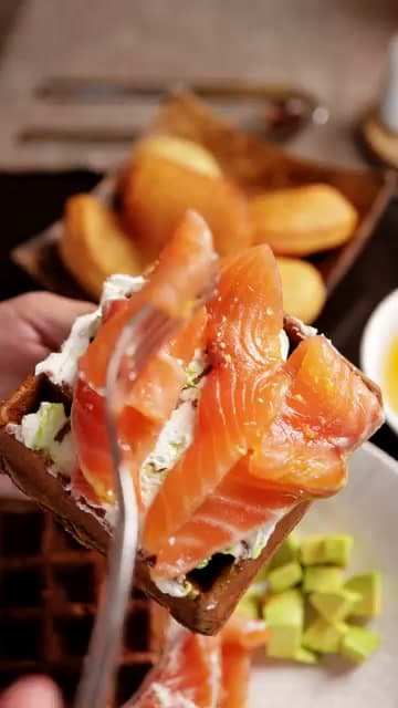 Fresh-plated dish, up close